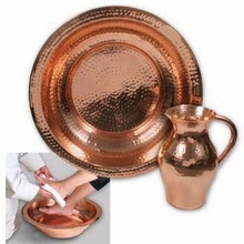 Spa Foot Soak Copper Hammered Bowl, for Souvenir