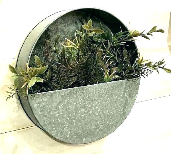 galvanized metal planters