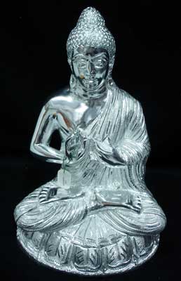White Metal Buddha Ji Statue