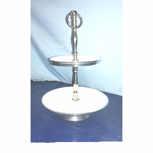 Metal. Cake Stands, Size : 21 cm High, 56 Cm