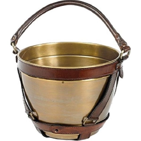 brass antique wine bucket