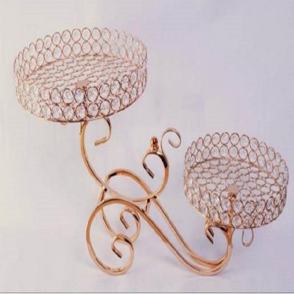ARC EXPORT Iron crystal beaded cake stand