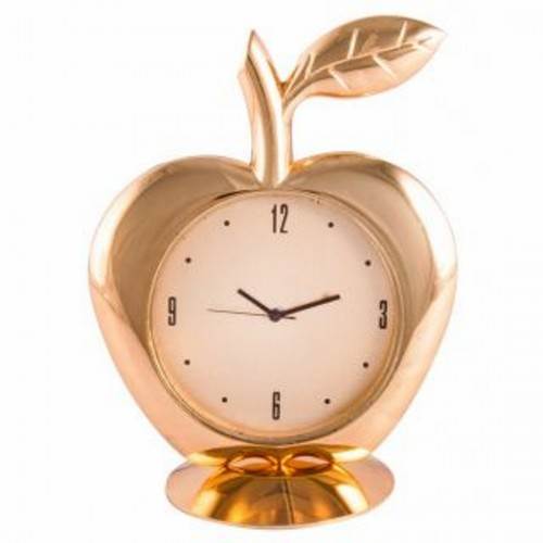 gold plated apple shade table clock