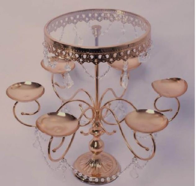 gold plated fancy cake stand
