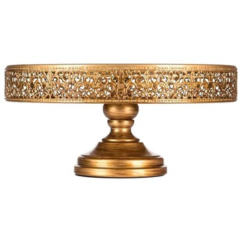 golden powder coated cake stand