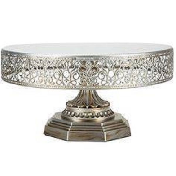 metal silver cake stand