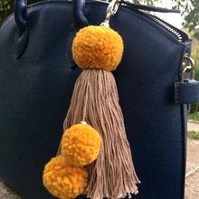 Spring Colors Pom Bag Charm, for Curtain, Decorative, Home Textile