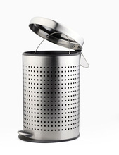 STAINLESS STEEL PERFORATED PEDAL BIN, for Home, Feature : Eco-Friendly