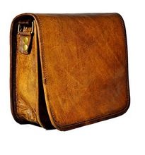 flap leather college satchel