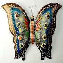 Hand painted butterfly blue