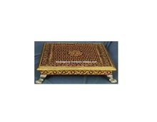 Wooden Bass Plated Chowki