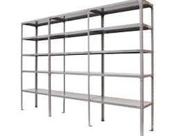 Polished Metal Slotted Angle Rack, for Industrial Use, Style : Modern