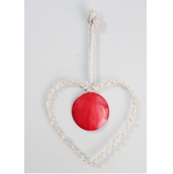 CHRISTMAS HANGING ORNAMENTS HEART NEW