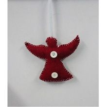 HANGING CHRISTMAS ORNAMENTS RED ANGLE
