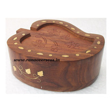 Wooden Mango Shape Carved Coaster Set, Feature : Eco-friendly