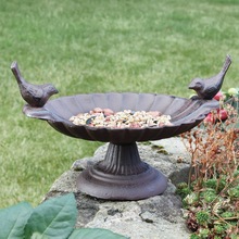 Garden Ornament Metal Bird Bath