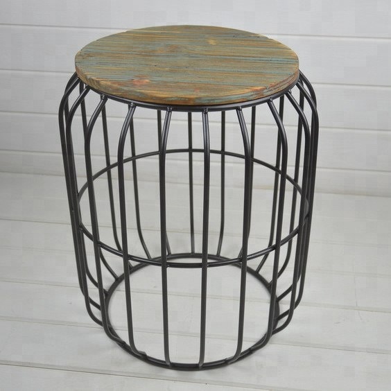 metal Black wire side table