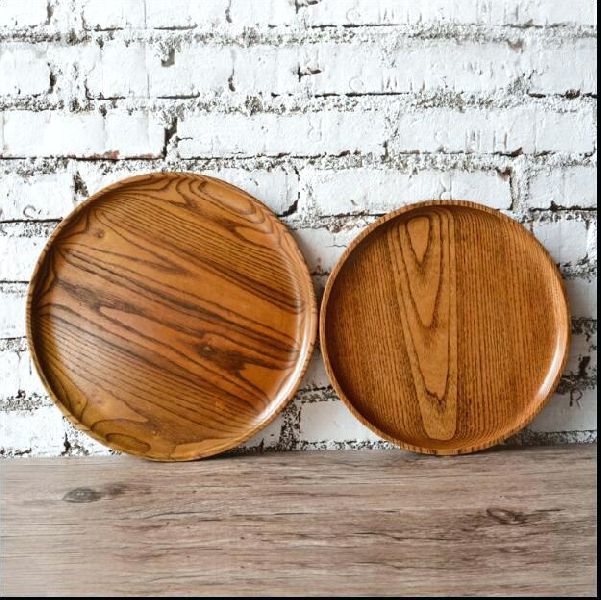 round wooden Serving trays