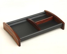 Table Top leather Compartment Trays