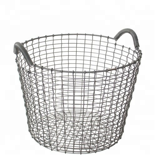 Wire Mesh Round Metal log basket