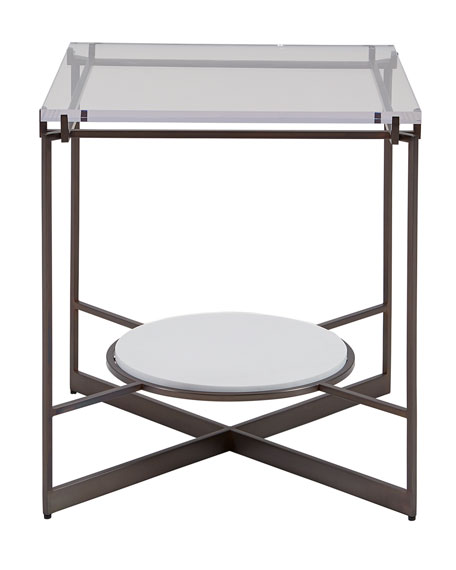 wrought iron table With mirror top
