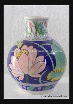 Hand Painted Gift Home Decor Art Gallery Indian Blue Pottery