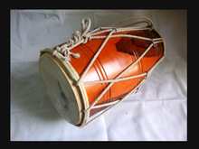 India Musical Instrument Dholak Drum Rope Tuned Dholki Dhol