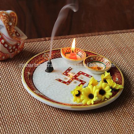 Pooja Thali Plate Handicraft Religious