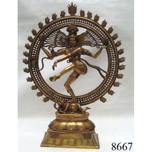 Brass Natraj Hindu Religious Statue