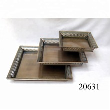French vintage decorative wrought iron service tray