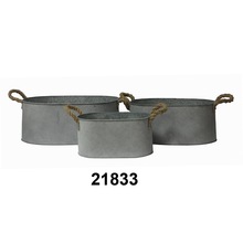 Galvanized metal bucket