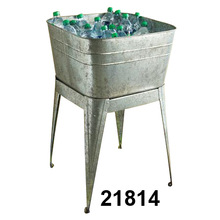 Galvanized Metal  Tub With Stand