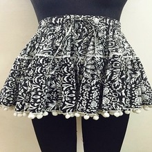 Cotton MINI SHORT SKIRT, Technics : Printed