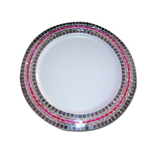 Stainless steel Mirror pattern charger plate, Size : Customized