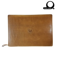 Leather laptop case, Color : Brown