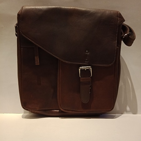 Clutch Leather Side Bag, Color : Dark Brown