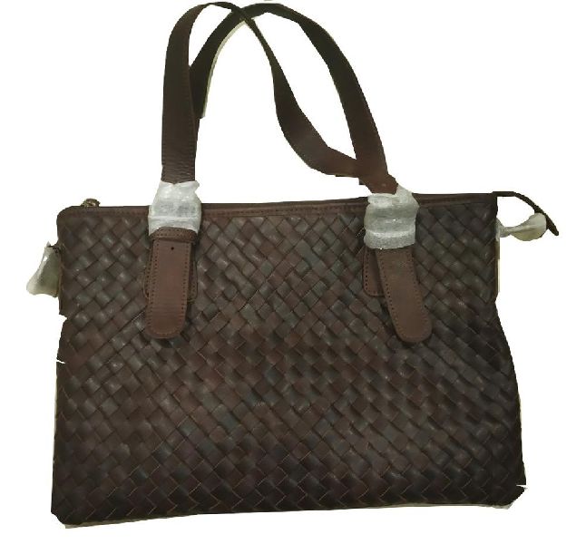 Casual Tote Weaved Leather Ladies Hand Bag, for Outdoor, Size : Customized Size