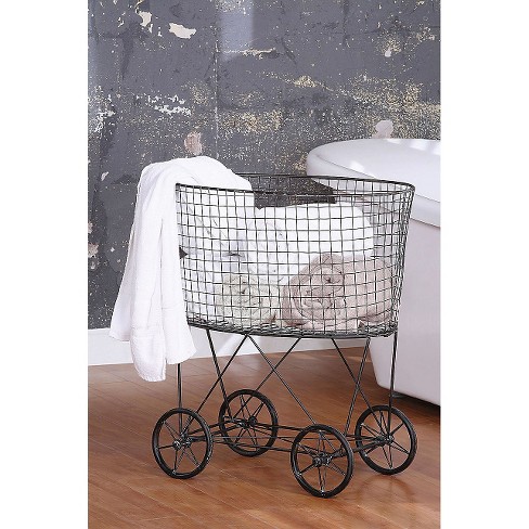 Metal basket clothing trolley, Capacity : 5000 Pieces/Month