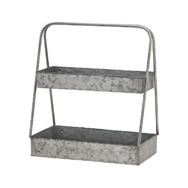 Galvanized Rectangle Shape Tiered Tray