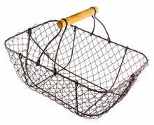 Oval Metal Wire Storage Basket, for Food, Feature : Eco-Friendly