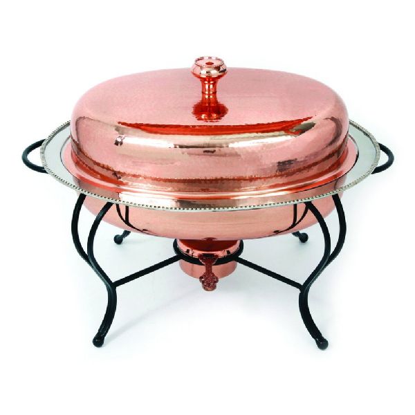 oval copper plated chafing dish