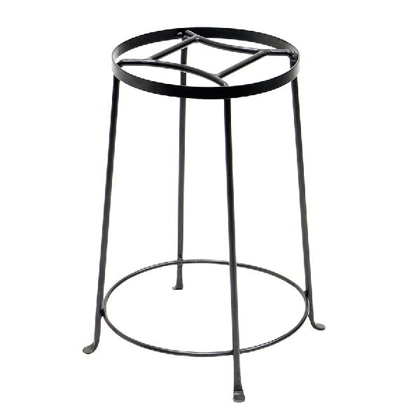 Round Metal Planter Stand, Color : Black