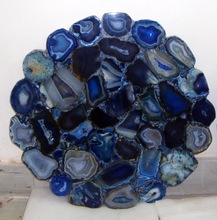 Blue Marble Natural Agate Table Top