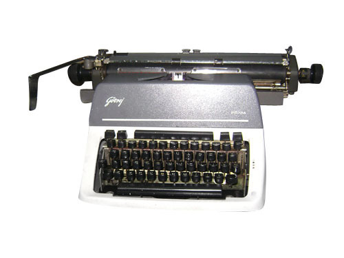 Godrej Prima Policy Carriage Typewriter, Color : Dark Grey or Greay N White