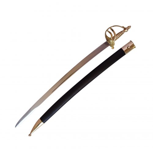 Iron Non Polished C Cutlass Sword, Handle Material : Natural Wood, Teak Wood