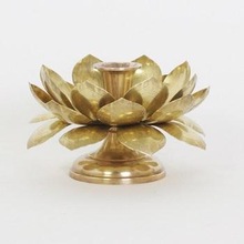 BRASS LOTUS FLOWER CANDLE HOLDER