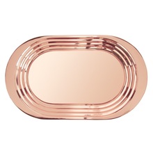 OVAL SHAPE PURE COPPER TRAY, Size :  12 X 8