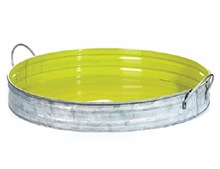 POWDER COATED GALVANIZED Round Serving Tray