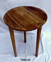 Wooden Round Coffee Table, for Home Furniture, Size : 40x40x54 cm