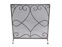 fire place screens with door